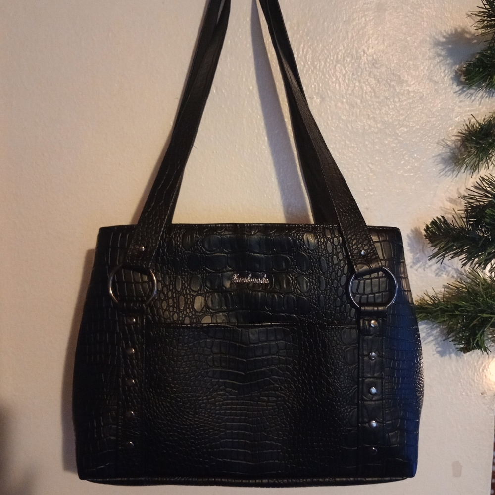 Homemade faux alligator skin purse, spacious, mother's Day gift, birthday,